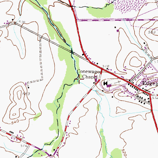 Topographic Map of Plum Creek, PA
