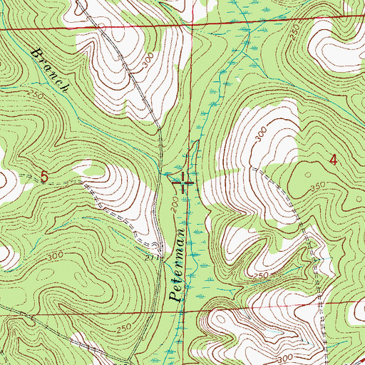 Topographic Map of Fleming Branch, AL