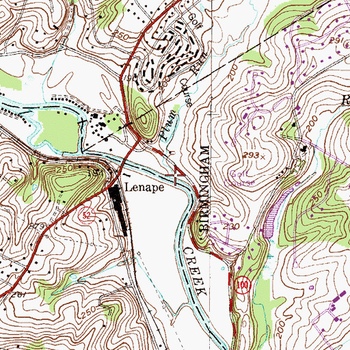 Topographic Map of Plum Run, PA