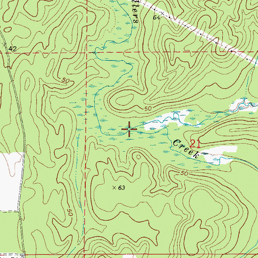Topographic Map of Fletcher Branch, AL
