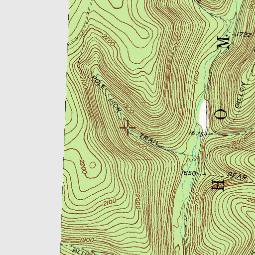 Topographic Map of Pole Lick Trail, PA