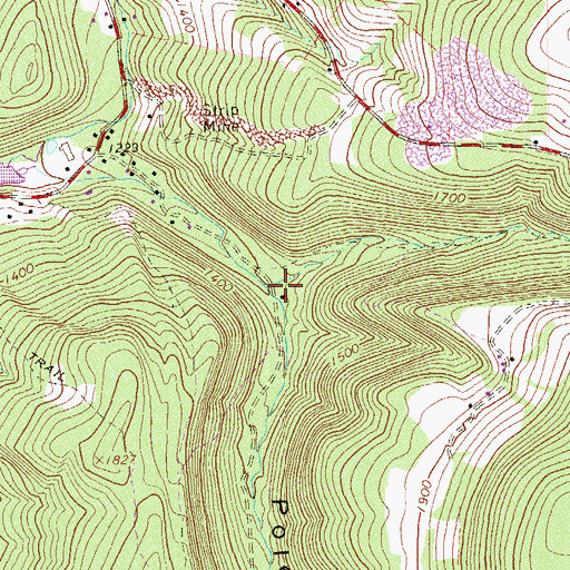 Topographic Map of Polecat Hollow, PA