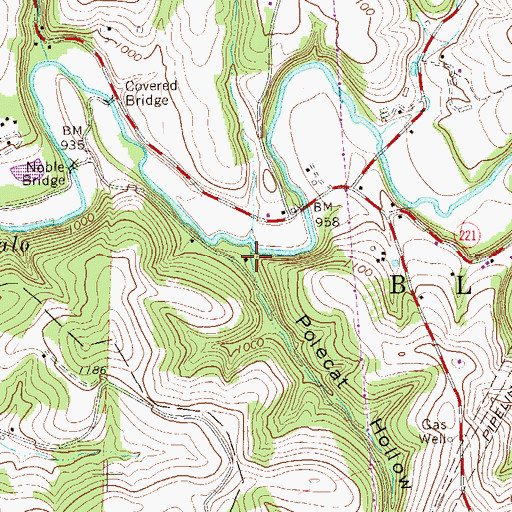Topographic Map of Polecat Hollow, PA