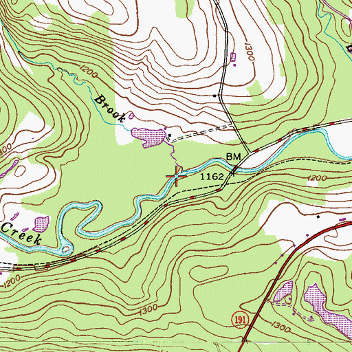 Topographic Map of Pond Brook, PA
