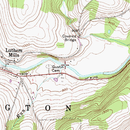Topographic Map of Pond Run, PA