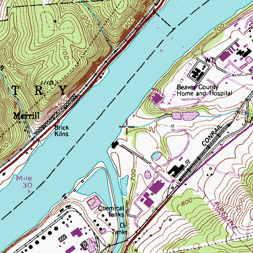 Topographic Map of Poorhouse Run, PA