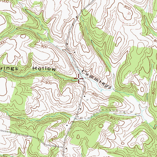 Topographic Map of Poplar Springs Hollow, PA
