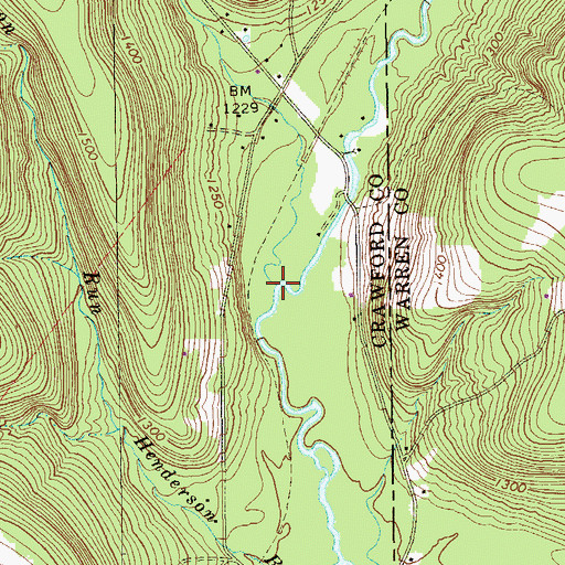 Topographic Map of Porky Run, PA