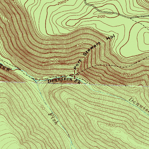Topographic Map of Port Stewart Hollow, PA