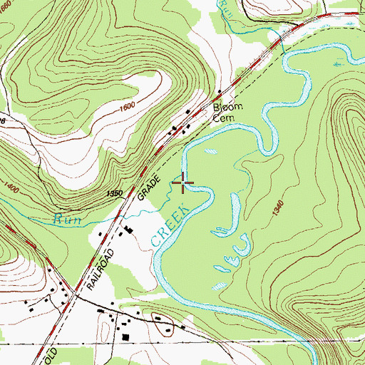Topographic Map of Porter Run, PA