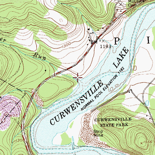 Topographic Map of Porter Run, PA