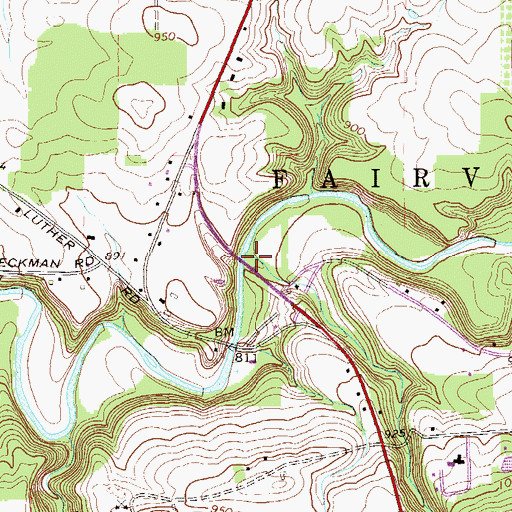 Topographic Map of Porter Run, PA