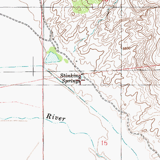 Topographic Map of Stinking Springs, AZ