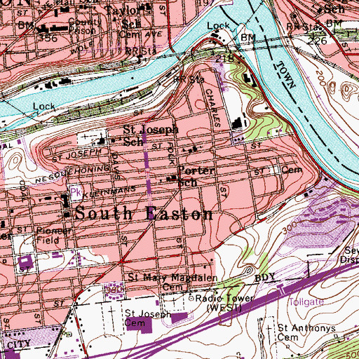 Topographic Map of Porter School, PA