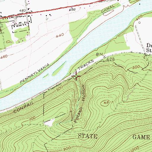 Topographic Map of Potash Hollow, PA
