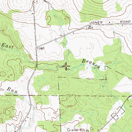 Topographic Map of Potash Run, PA