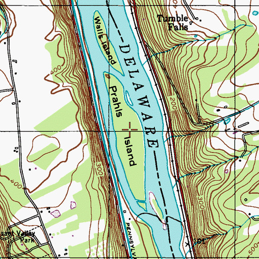 Topographic Map of Prahls Island, PA