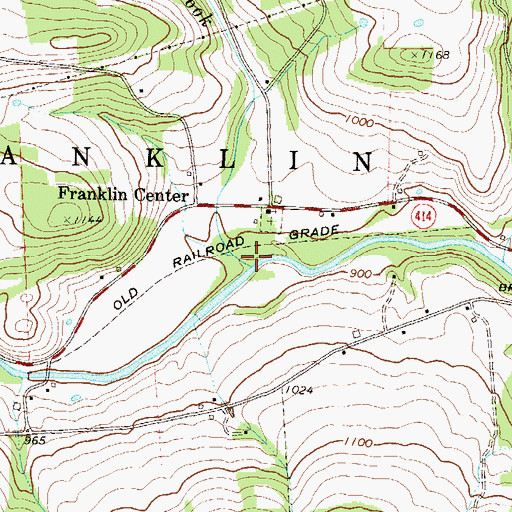 Topographic Map of Preacher Brook, PA