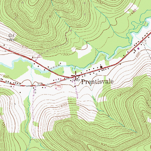 Topographic Map of Prentisvale, PA