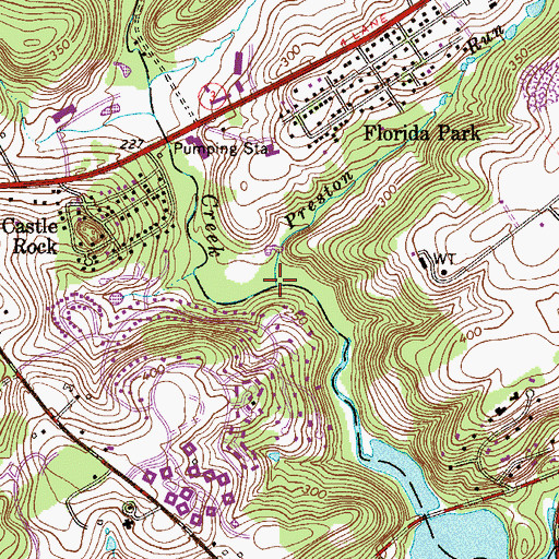 Topographic Map of Preston Run, PA