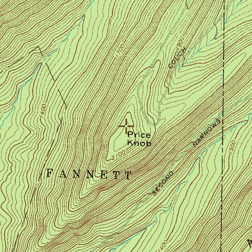 Topographic Map of Price Knob, PA