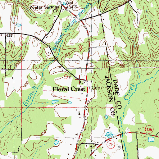 Topographic Map of Floral Crest, AL