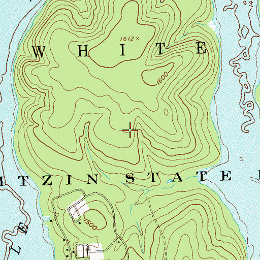 Topographic Map of Prince Gallitzin State Park, PA