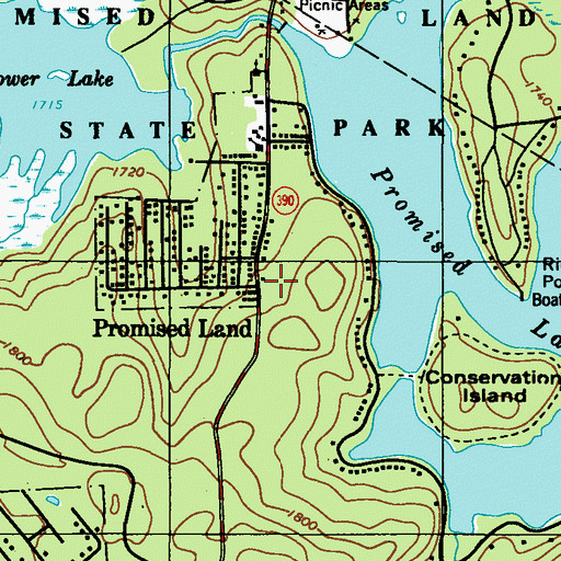 Topographic Map of Promised Land, PA