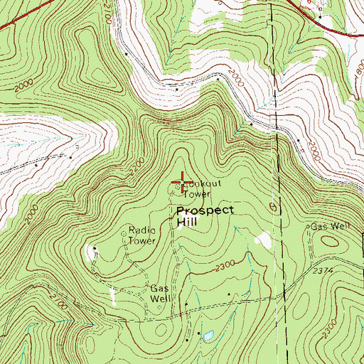 Topographic Map of Prospect Hill, PA