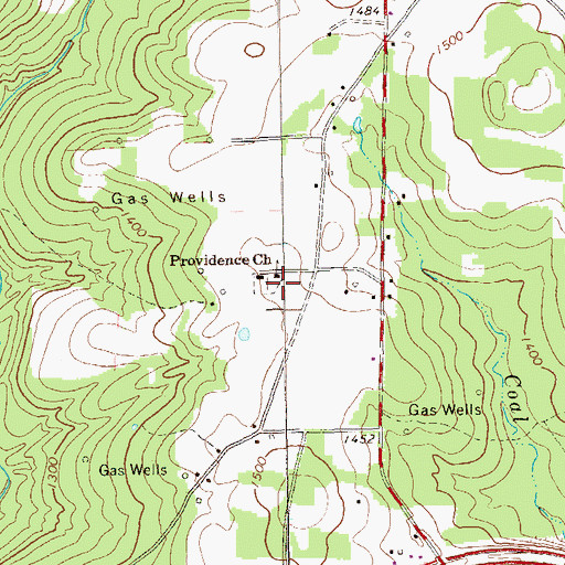 Topographic Map of Providence Church, PA