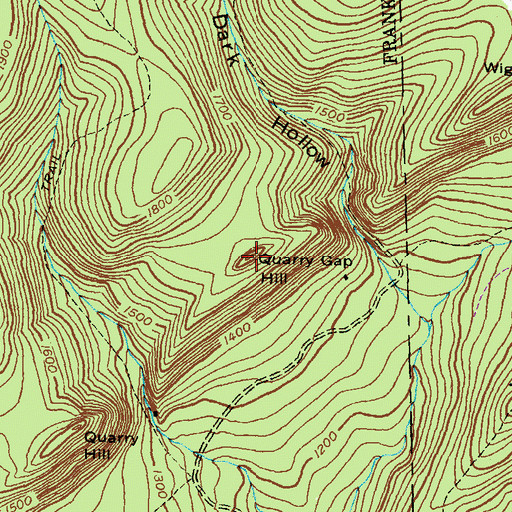 Topographic Map of Quarry Gap Hill, PA