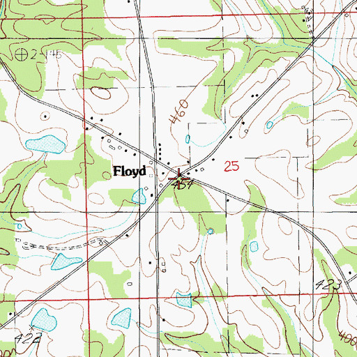 Topographic Map of Floyd, AL