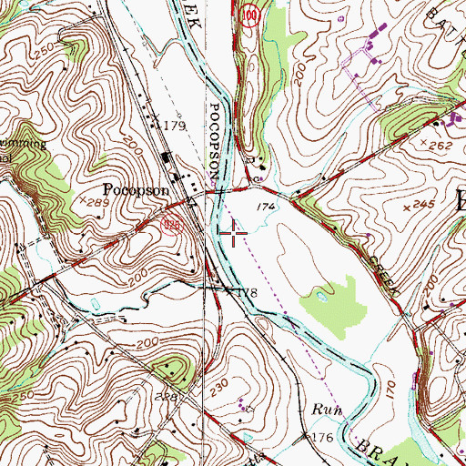 Topographic Map of Radley Run, PA