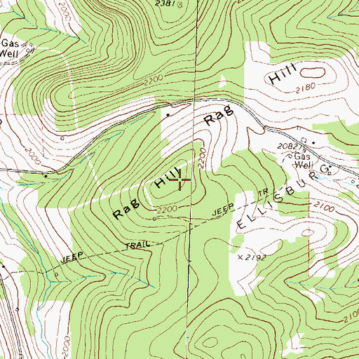 Topographic Map of Rag Hill, PA