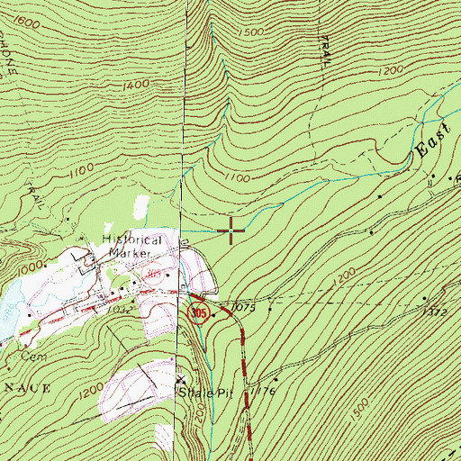 Topographic Map of Rag Hollow, PA