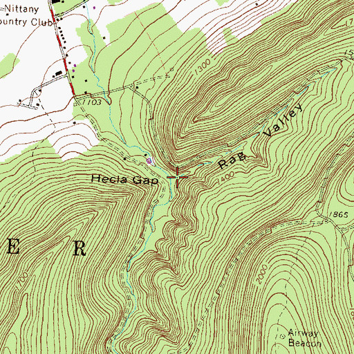 Topographic Map of Rag Valley, PA