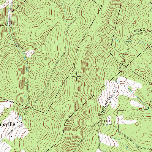 Topographic Map of Ragged Mountain, PA