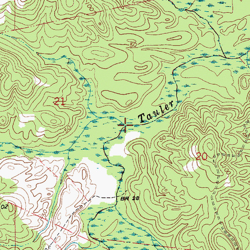 Topographic Map of Fly Branch, AL