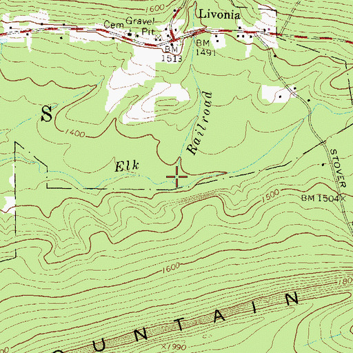 Topographic Map of Railroad Creek, PA
