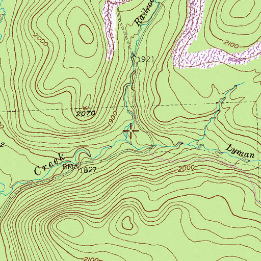 Topographic Map of Railroad Run, PA