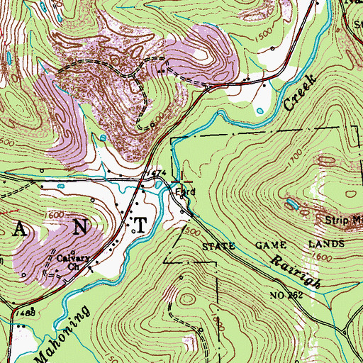 Topographic Map of Rairigh Run, PA
