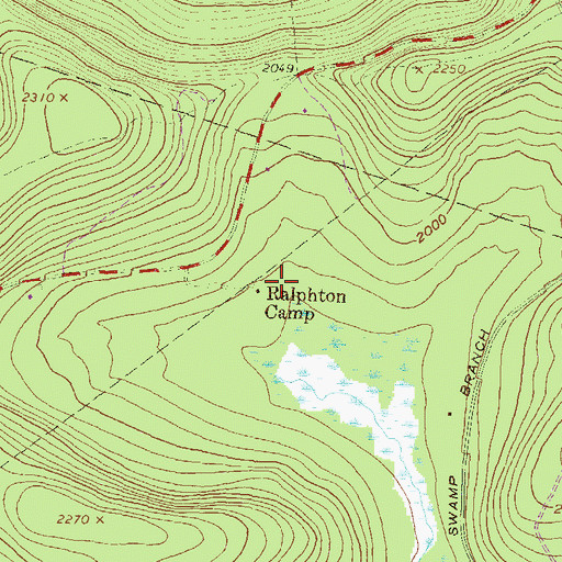 Topographic Map of Ralphton Camp, PA