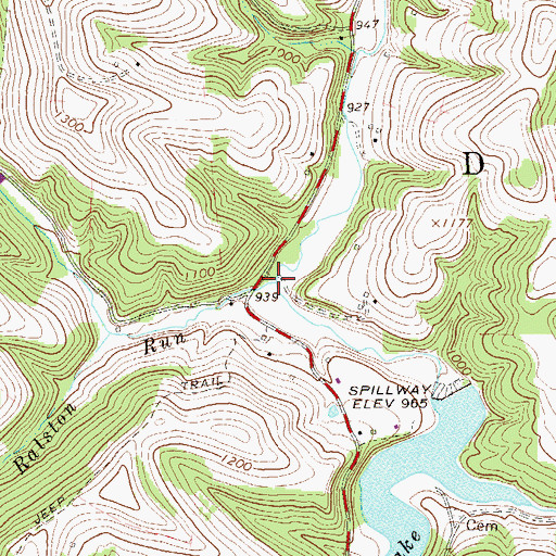 Topographic Map of Ralston Run, PA