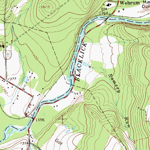 Topographic Map of Ramsey Run, PA