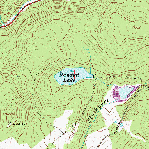 Topographic Map of Randall Lake, PA