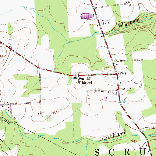 Topographic Map of Rankin Chapel, PA