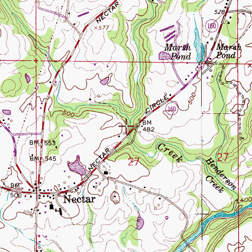 Topographic Map of Follett Creek, AL