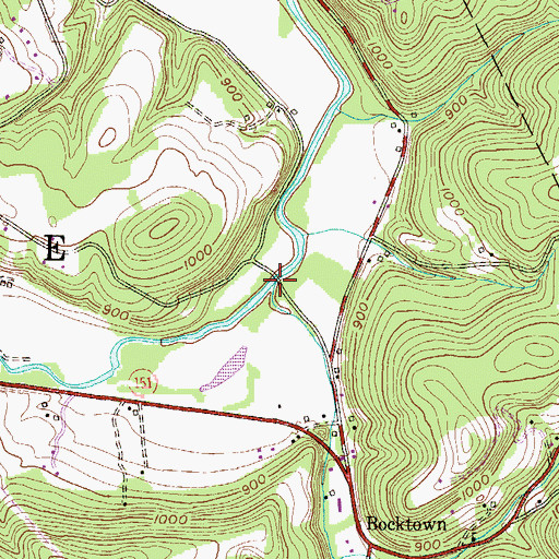 Topographic Map of Raredon Run, PA