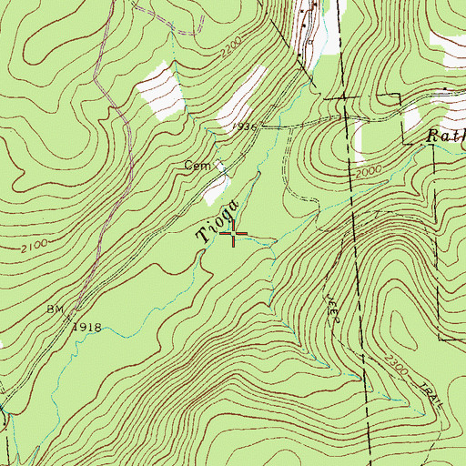Topographic Map of Rathbone Creek, PA