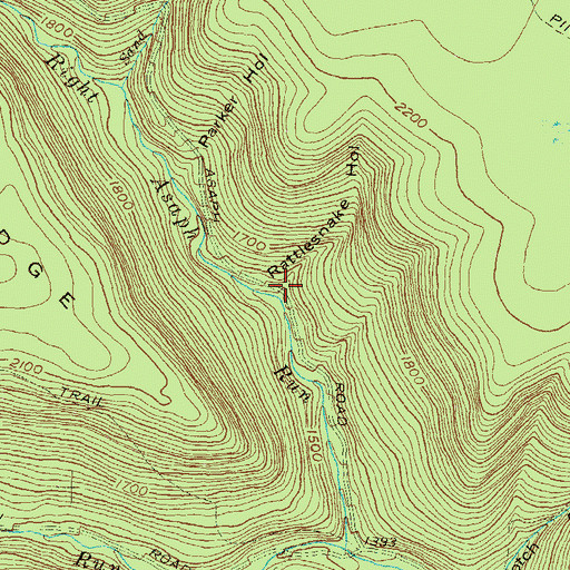 Topographic Map of Rattlesnake Hollow, PA